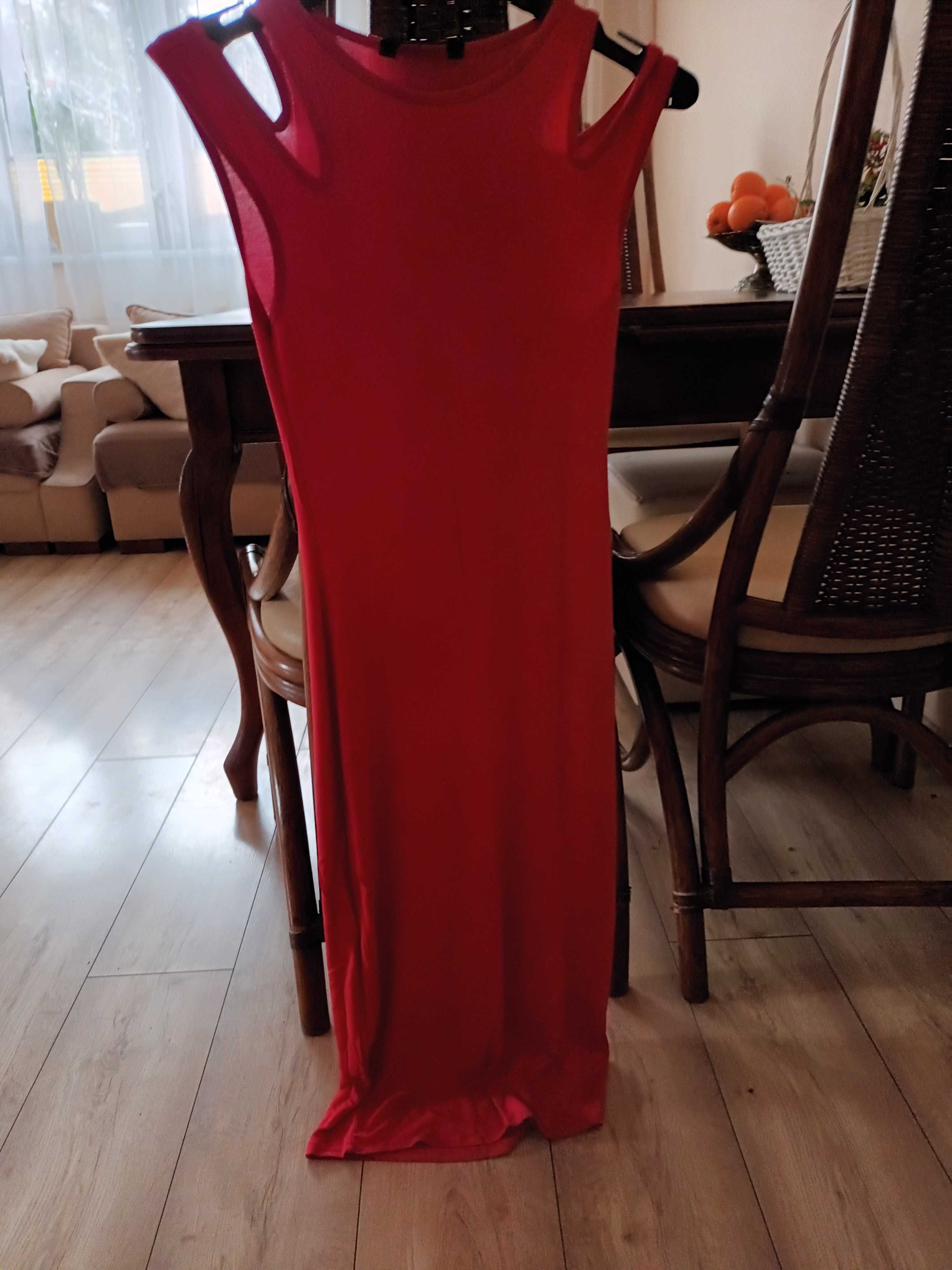 Czerwona sukienka z bawełny