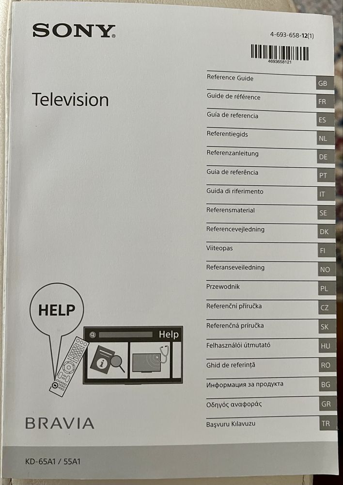 TV SONY Oled 65” Modelo KD-65A1