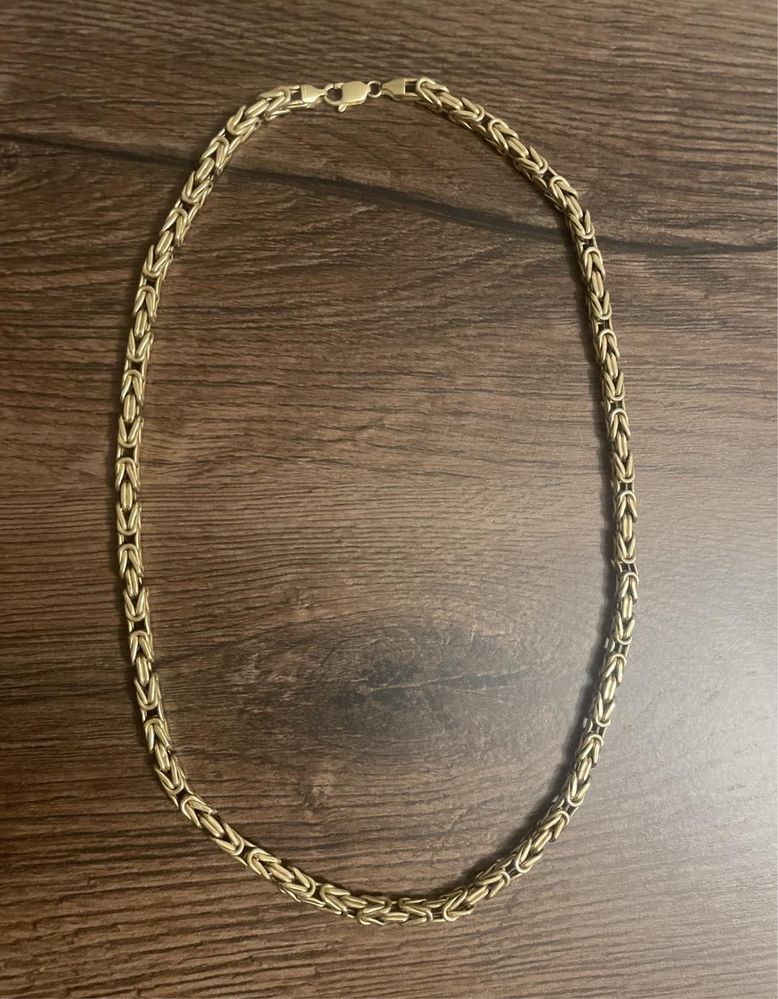 Złoty łańcuszek/ łańcuch splot królewski/ król 585 43,3g 63cm