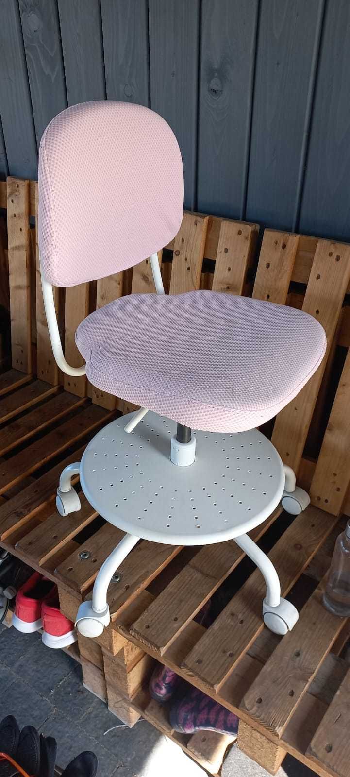 Krzesło biurkowe Ikea VIMUND różowy
