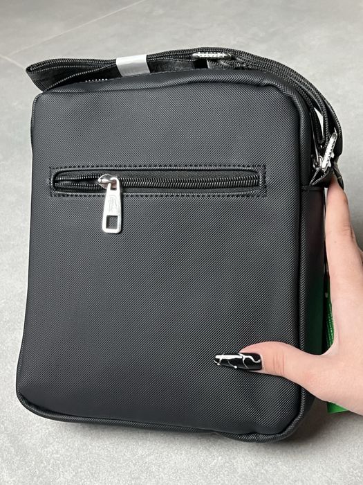 Сумка  lacoste black logo чоловіча