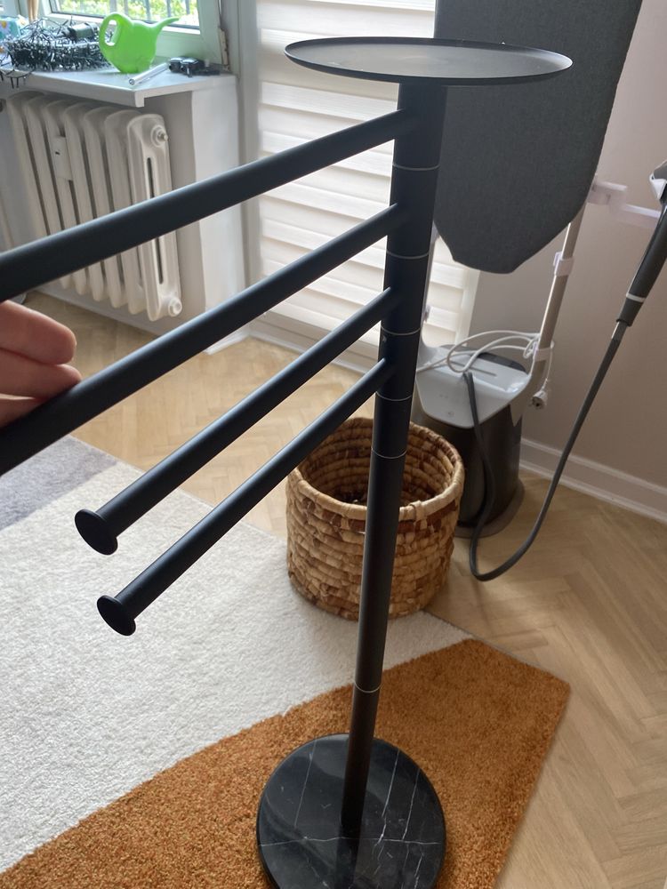 Stojak na ręczniki  metal i kamień