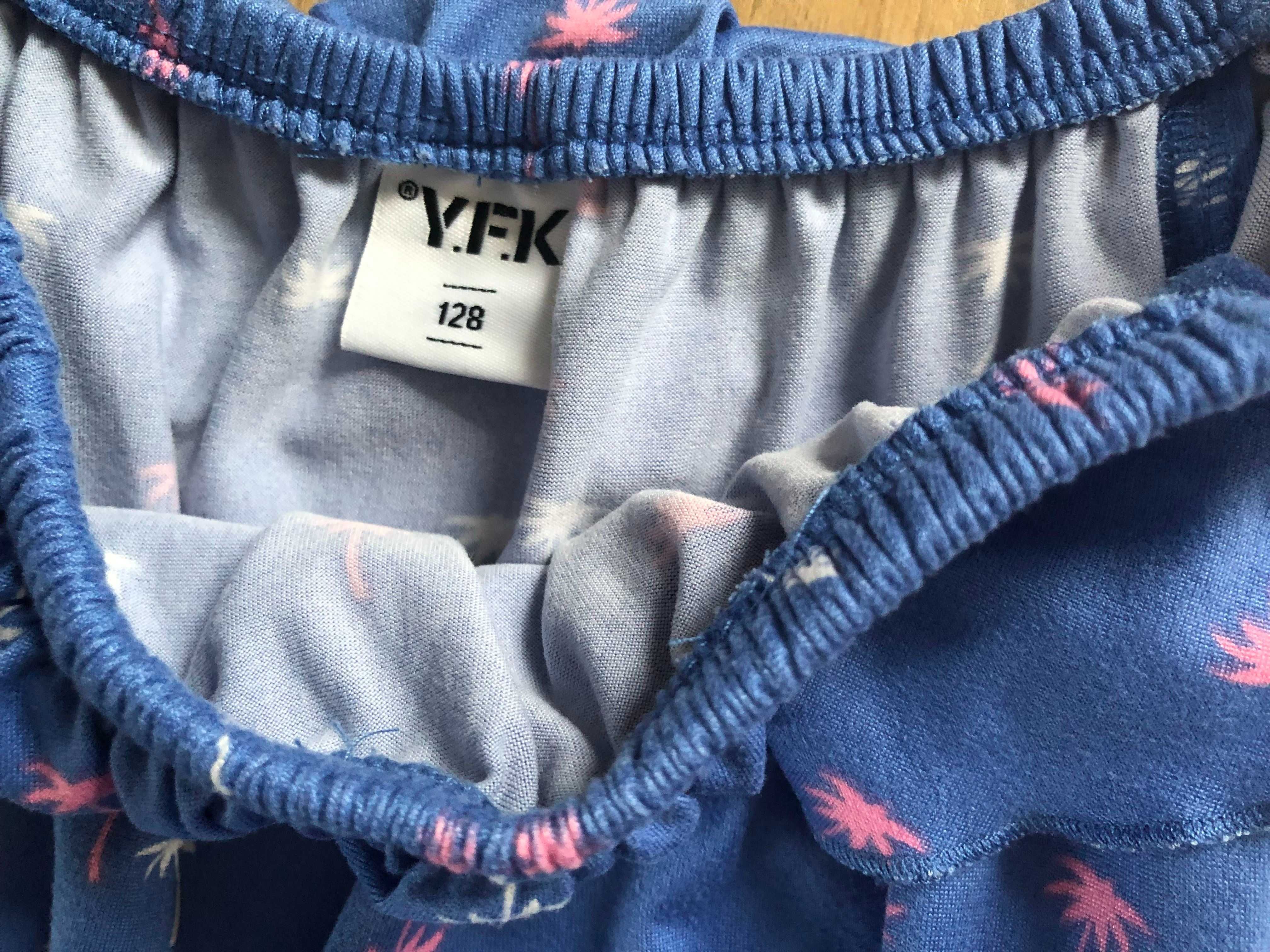 Sukienka YFK 128cm ( 7-8 lat), letnia, falbanka jak H&M