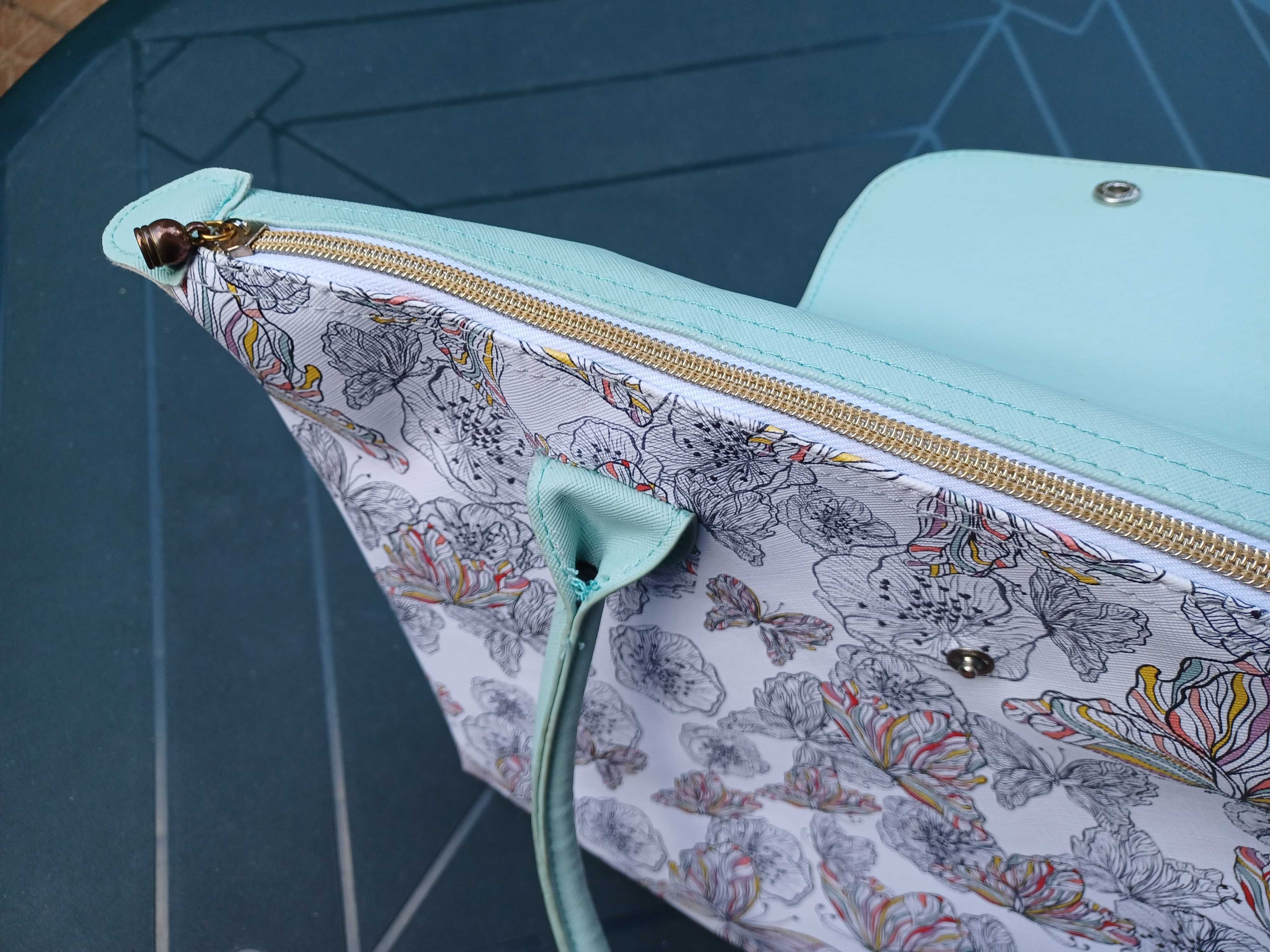 Damska torba typu shopper z kwiatowym wzorem - Turnowsky