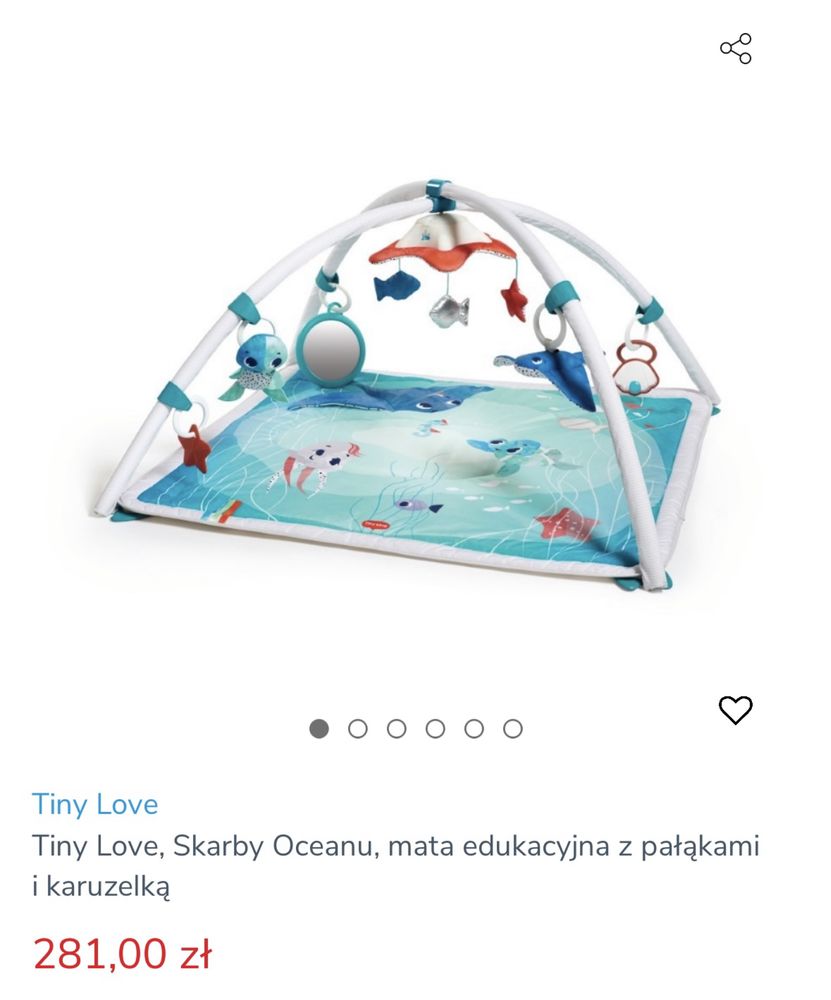 Mata edukacyjna - Tiny Love - kolekcja Skarby Oceanu