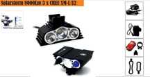 Luz lanterna foco cree 3 x leds 8000 lm (garantia de 6 meses)