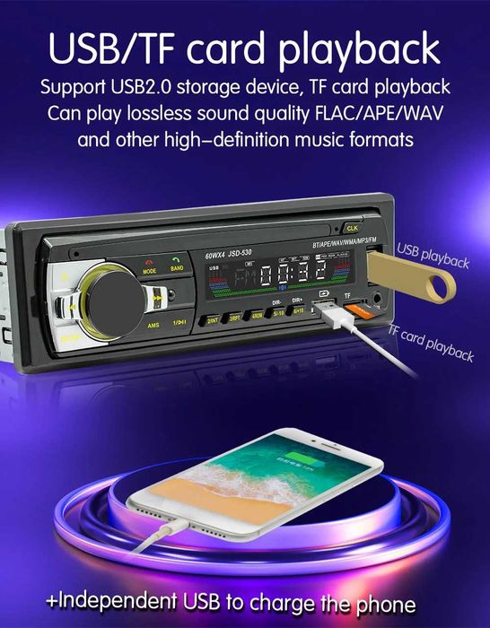 RADIO Led,BLUETOOTH Digital  60W X 4