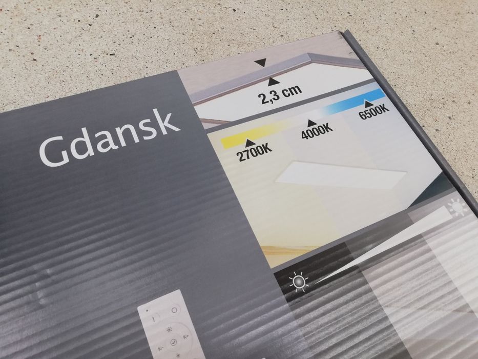 Panel LED Gdansk 30 x 120 cm 5400 z pilotem Inspire