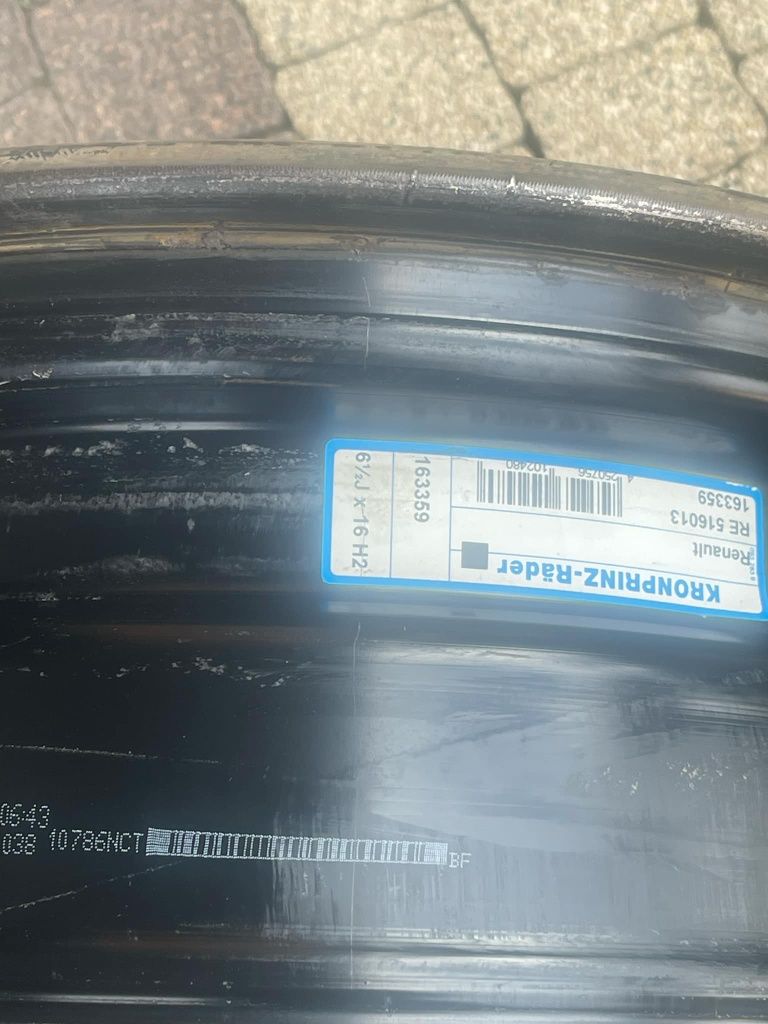 felgi Kronprinz Rader 16”
Wymiary 6 1/2 J X 16 H2