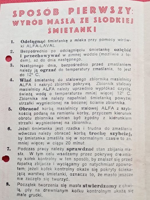 Alfa Lavel 2 Sposoby wyrobu doskonałego masła 2 RP broszura
