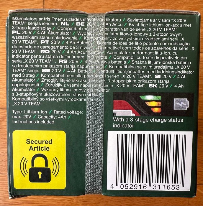 ZESTAW podwójna ładowarka Parkside PDSLG 220W + 2 szt. baterii PAP 4Ah