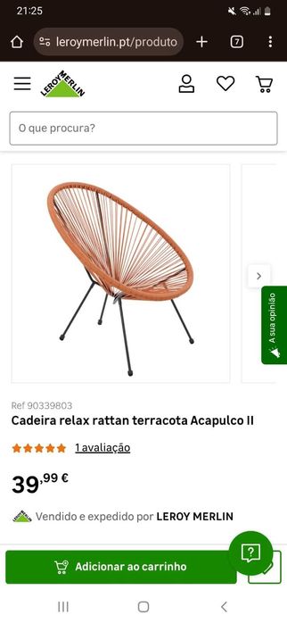 Cadeira relax Acapulco semi nova