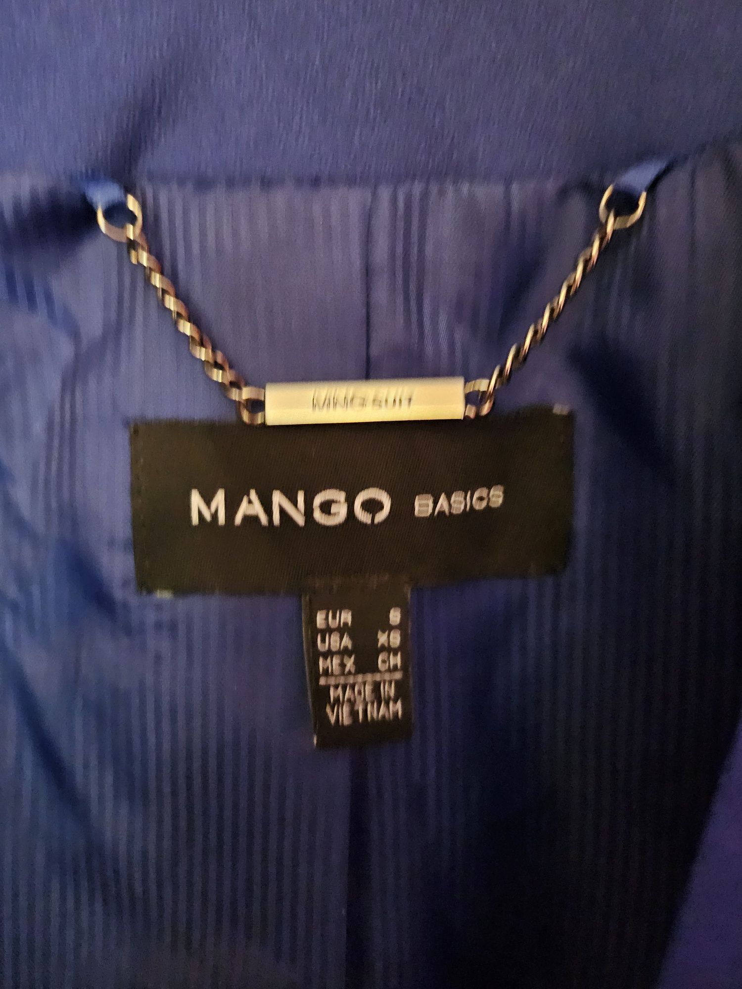 Marynarka żakiet granatowa chabrowa Mango M/38