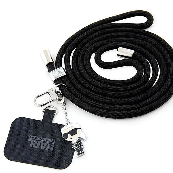 Pasek do telefonu Karl Lagerfeld CBDY Cord - czarny