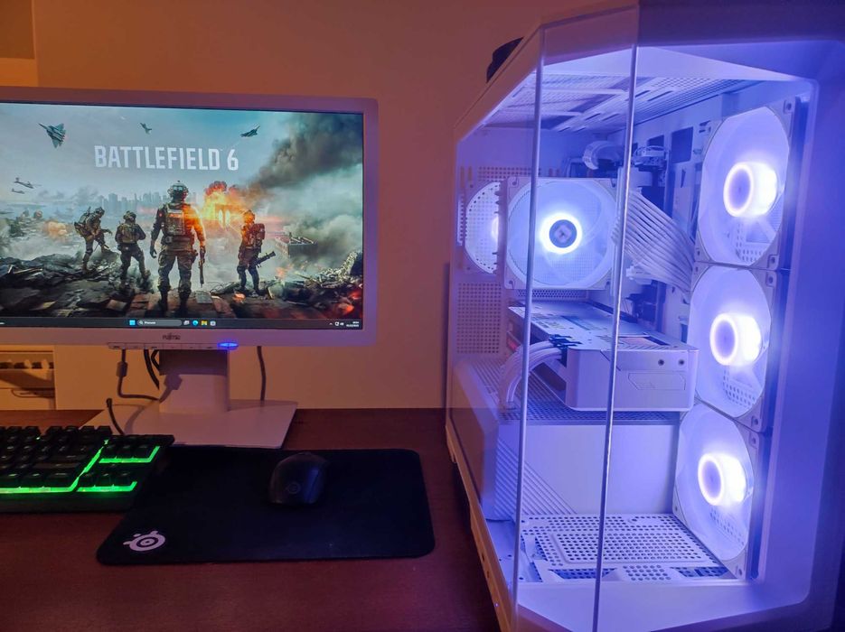 PC Gaming Ryzen 7500F • RTX 3080 10GB •32GB 6000•1TB NVMe• ARGB Branco