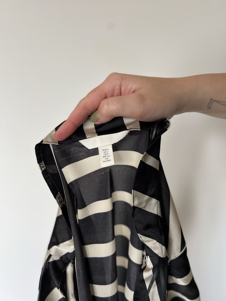 Bluzka na jedno ramię w paski H&M