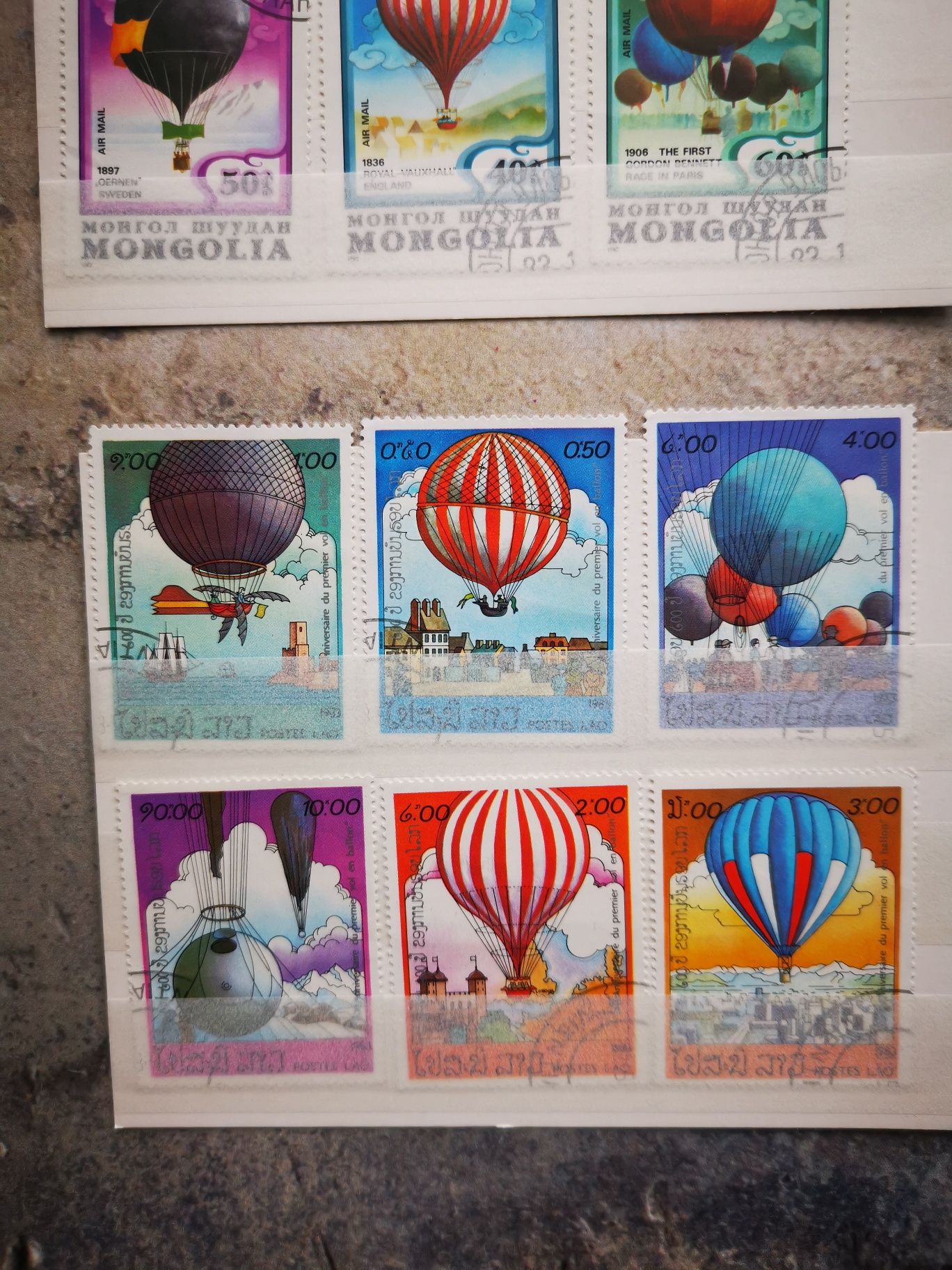 Znaczki pocztowe z motywem balony