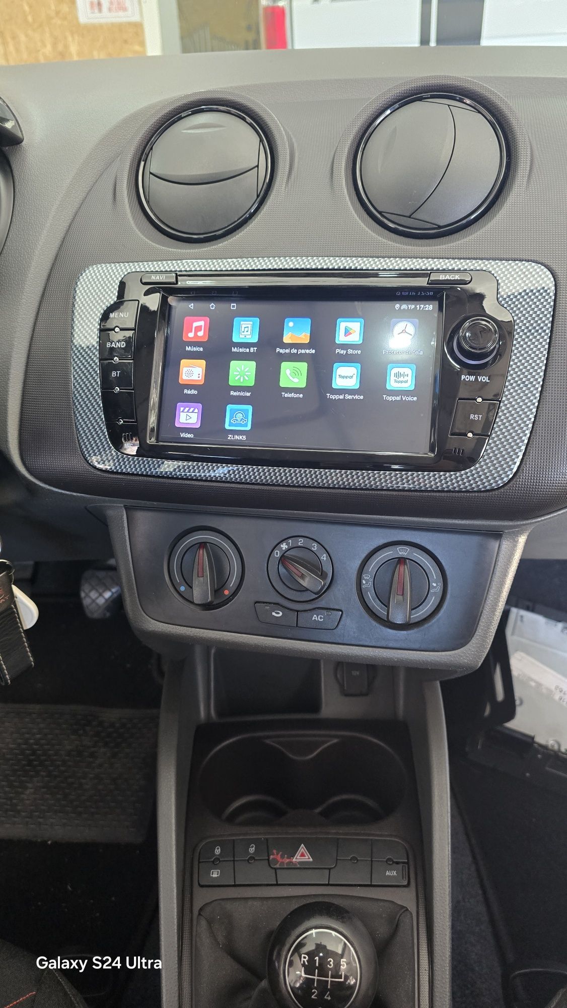 Rádio Seat Ibiza 6J Android 13 com GPS (Novo)