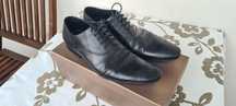Buty do garnituru czarne skórzane