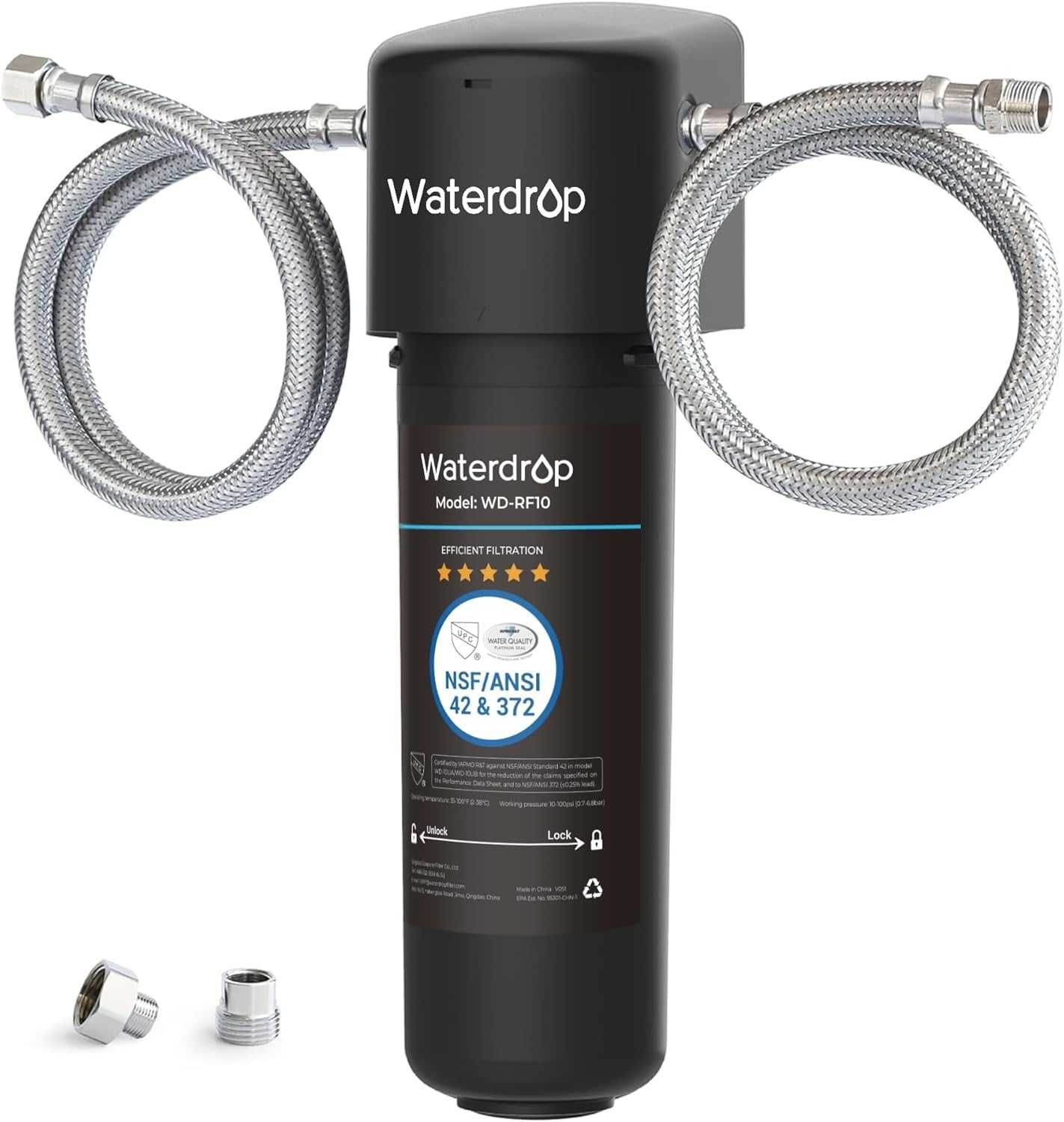 System filtrów wody Waterdrop 10UA pod zlewem redukuje PFAS, PFOA/PFOS