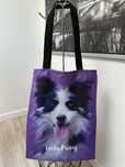 Torba zakupowa z Border Collie siatka eko wodoodporna
