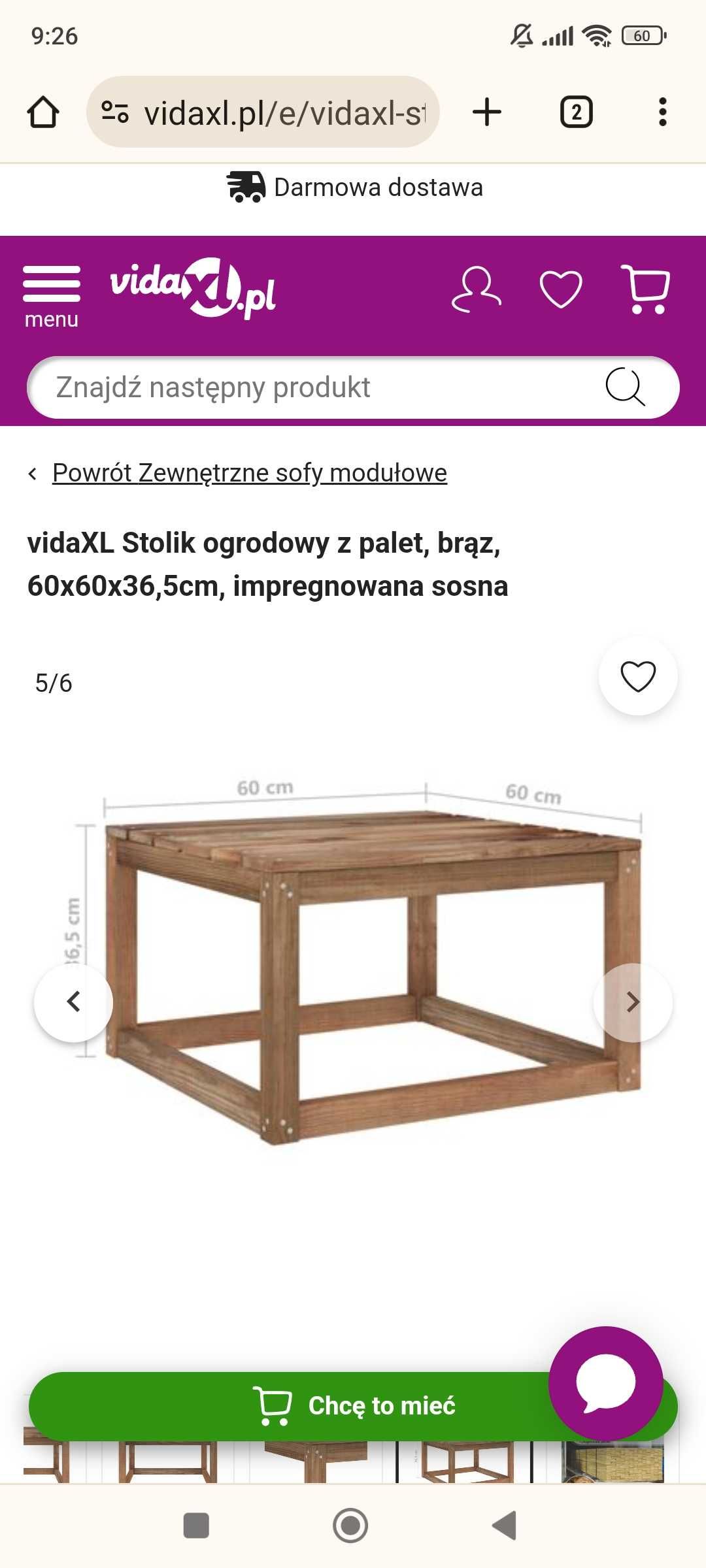 Meble modułowe, paletowe, drewniane. Nowe