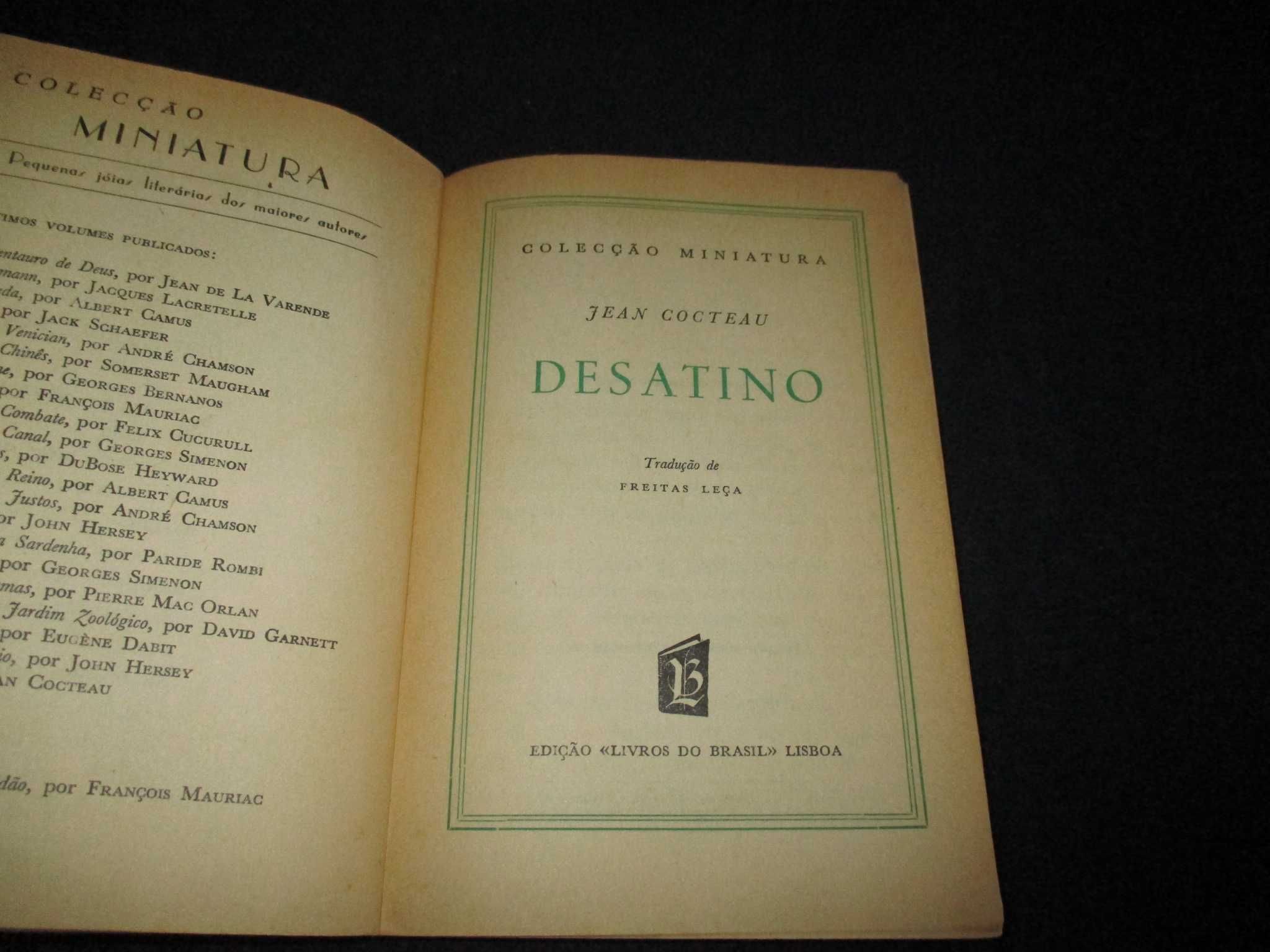 Livro Desatino Jean Cocteau Colecção Miniatura