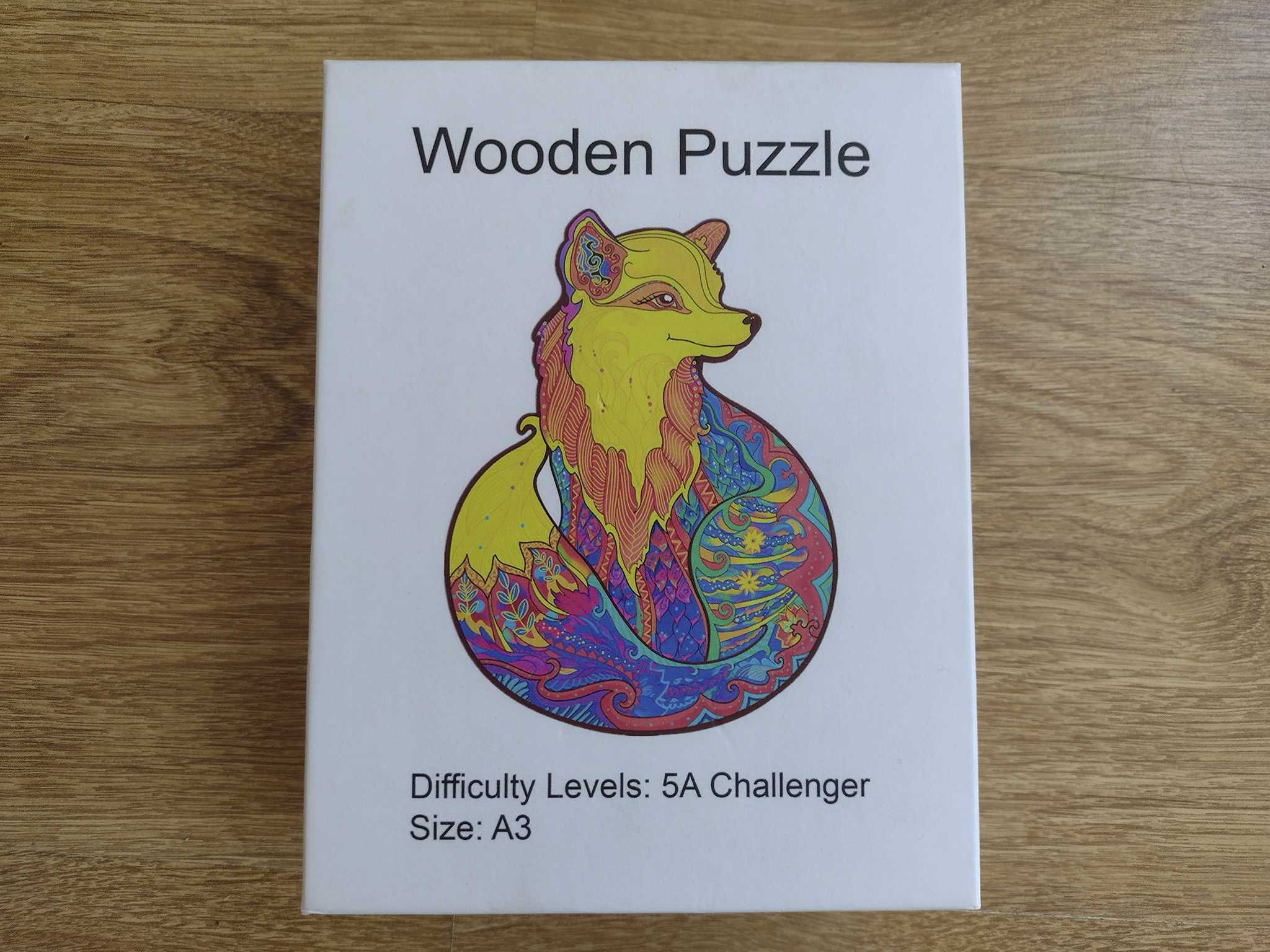 Drewniane Puzzle Lis Foxy Wodden Trudne A3