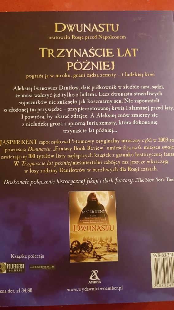 Jasper Kent duologia fantasy Dwunastu