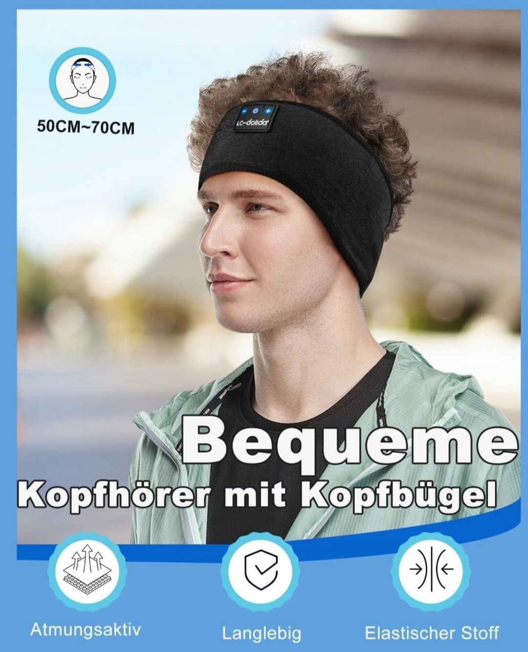 Opaska ze Słuchawkami Bezprzewodowymi do Biegania spania  Bluetooth