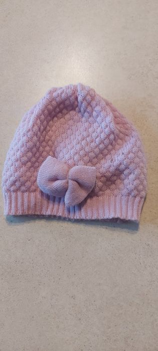 Czapka dziewczęca rózowa