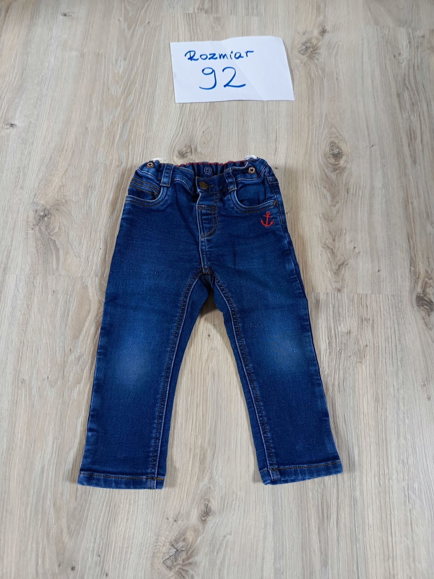 Spodnie dla chłopca rozmiar 92 kotwica Jeans cool club