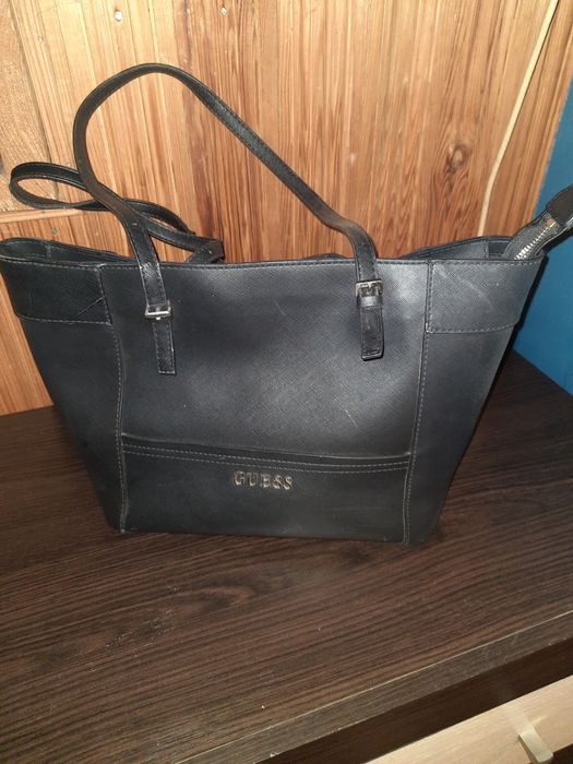 Сумка Guess чорна шопер,класика