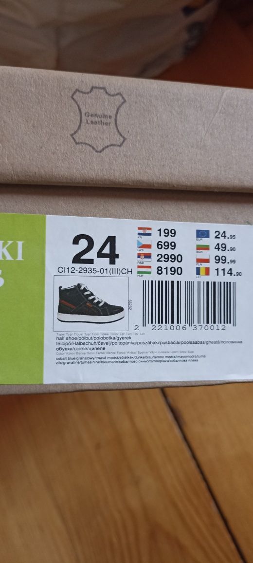 Buty nowe polbuty trzewiki dla chłopca Lasocki 24