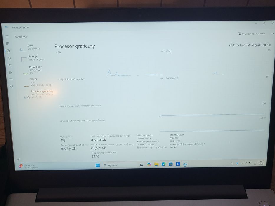 Laptop lenovo ideapad 3 ryzen 5 3500u vega8 2gb