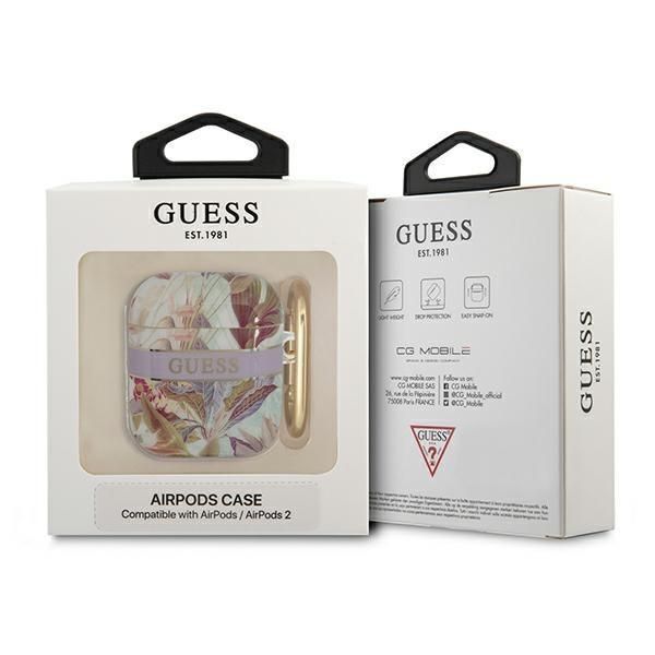 Guess Gua2Hhflu Airpods Cover Fioletowy/Purple Flower Strap Collection