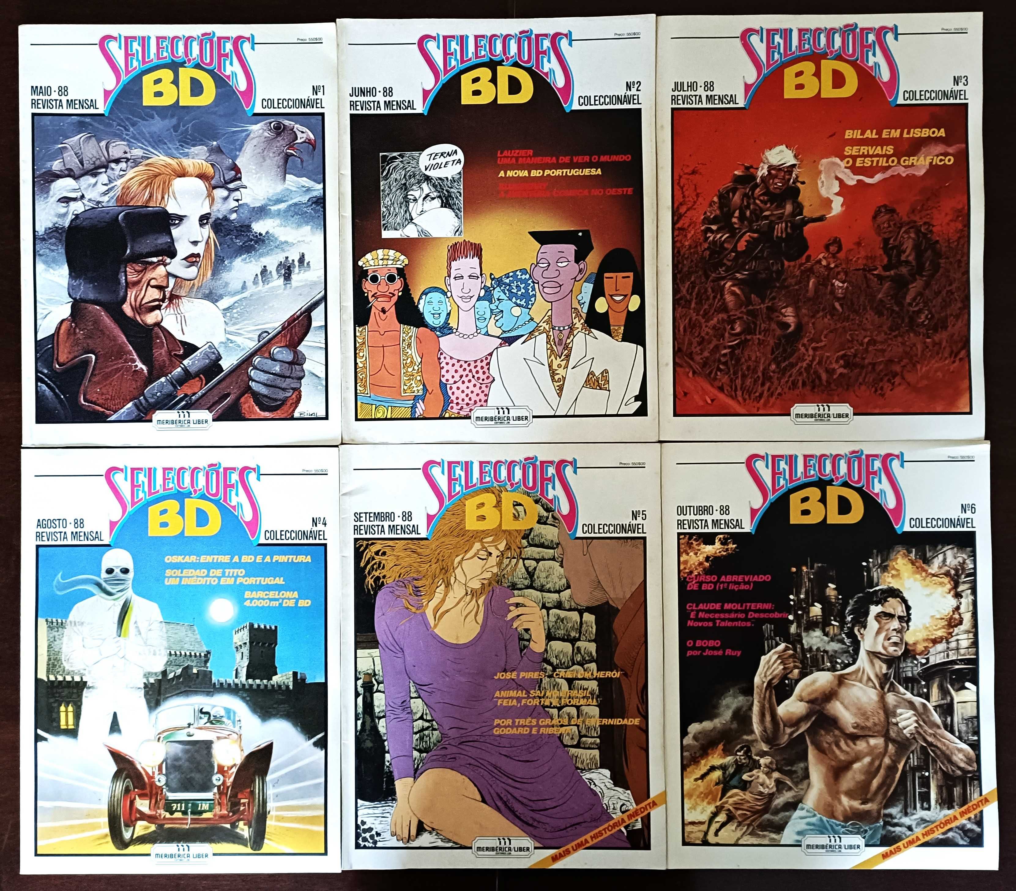 19 números da revista Selecções BD. 150€.