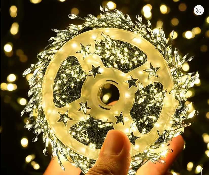 Lampki choinkowe 1000 LED 36m ciepły biały drucik ryż girlanda świąt