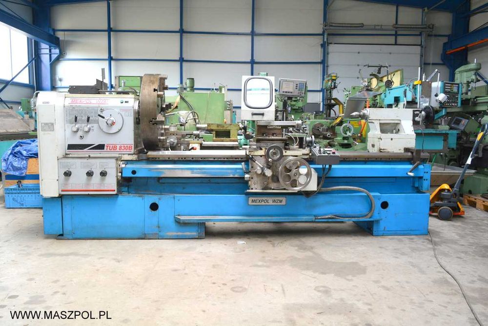 Tokarka TUB 830 B x 2000 - MEXPOL wrzeci..103  ODCZYTY  FALOWNIK  FILM