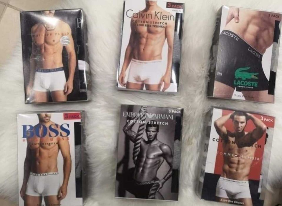 WYPRZEDAŻ Bokserki Męskie 3pak Tommy Armani CK Lacoste Gucci