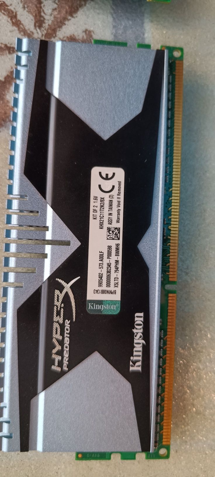 HyperX predator kngston 2x4 gb ram ddr3