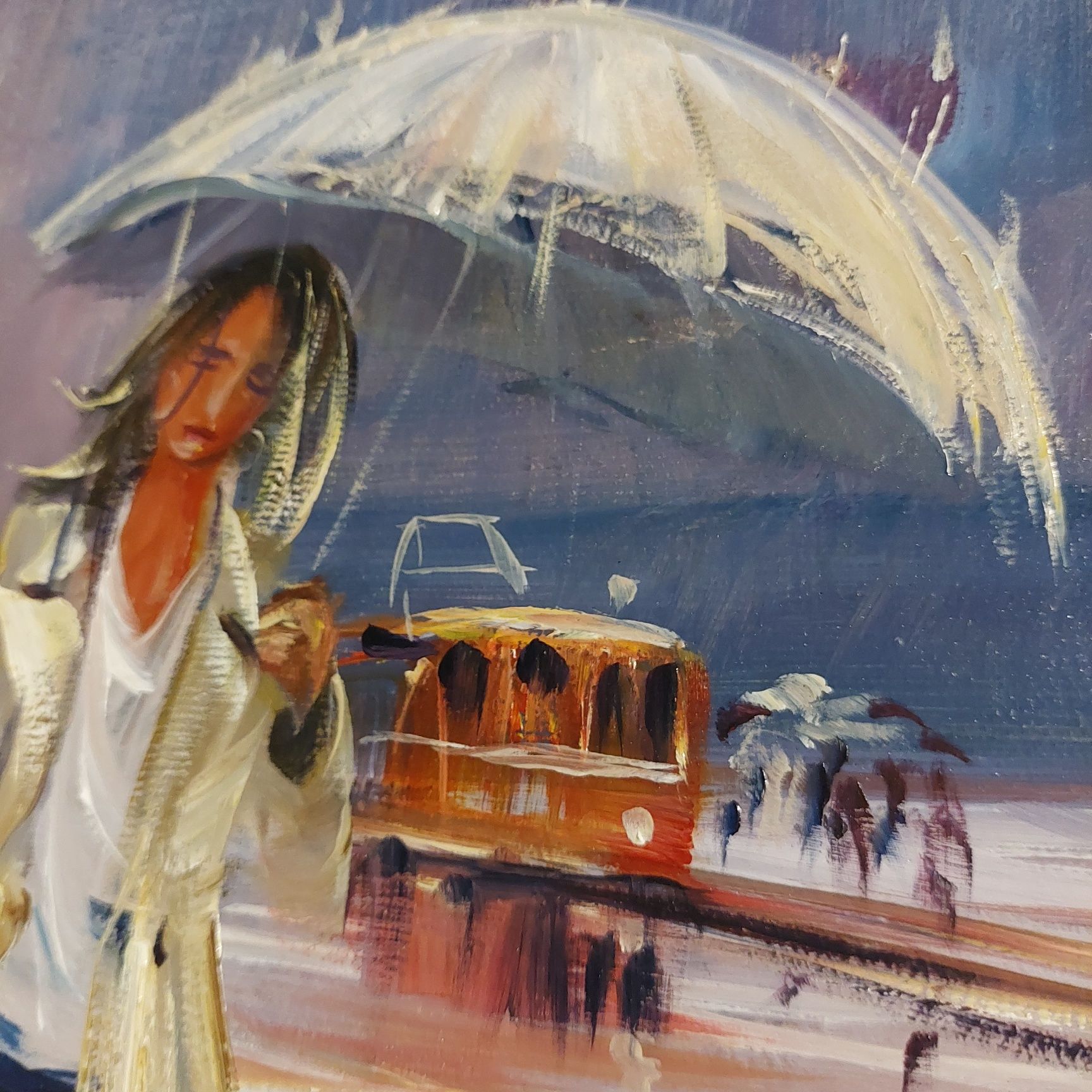 "Pada czy nie" A. Sudak, obraz olejny na płótnie