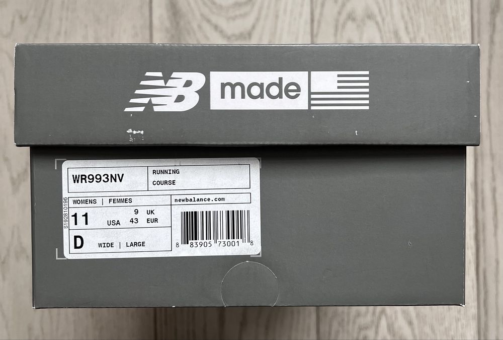 Кросівки Оригінал New Balance 993 Navy, розмір 43