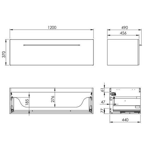 Szafka z umywalką 120 cm + słupek 40 cm, likwidacja ekspozycji