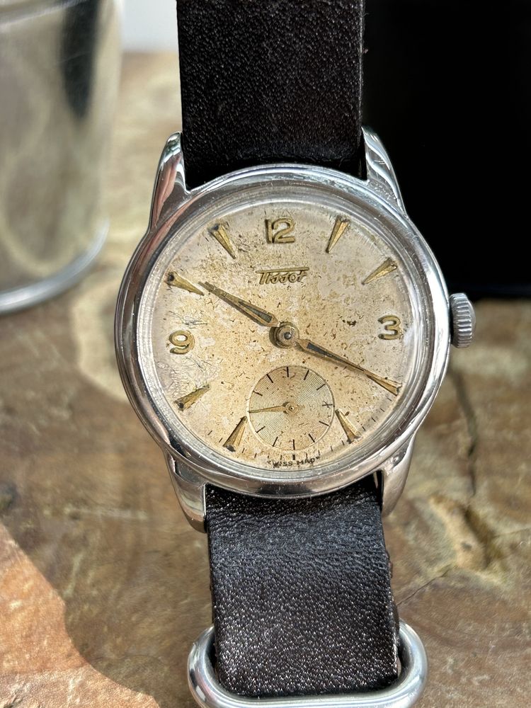 Stary szwajcarski zegarek Tissot wojskowy