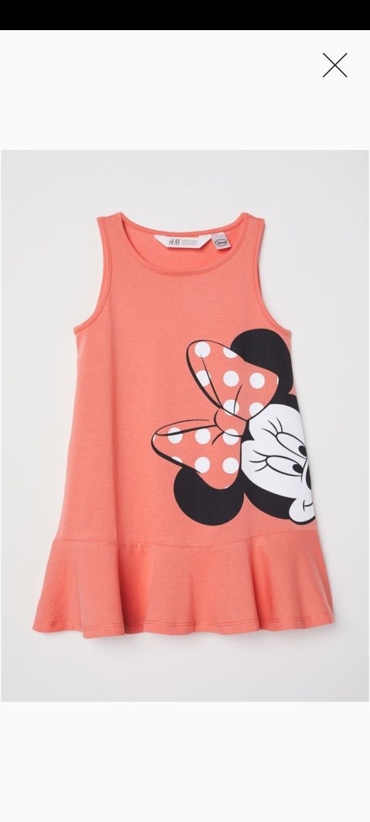 H&M 122 / 128 cm jak nowa sukienka sukieneczka Disney minnie mouse