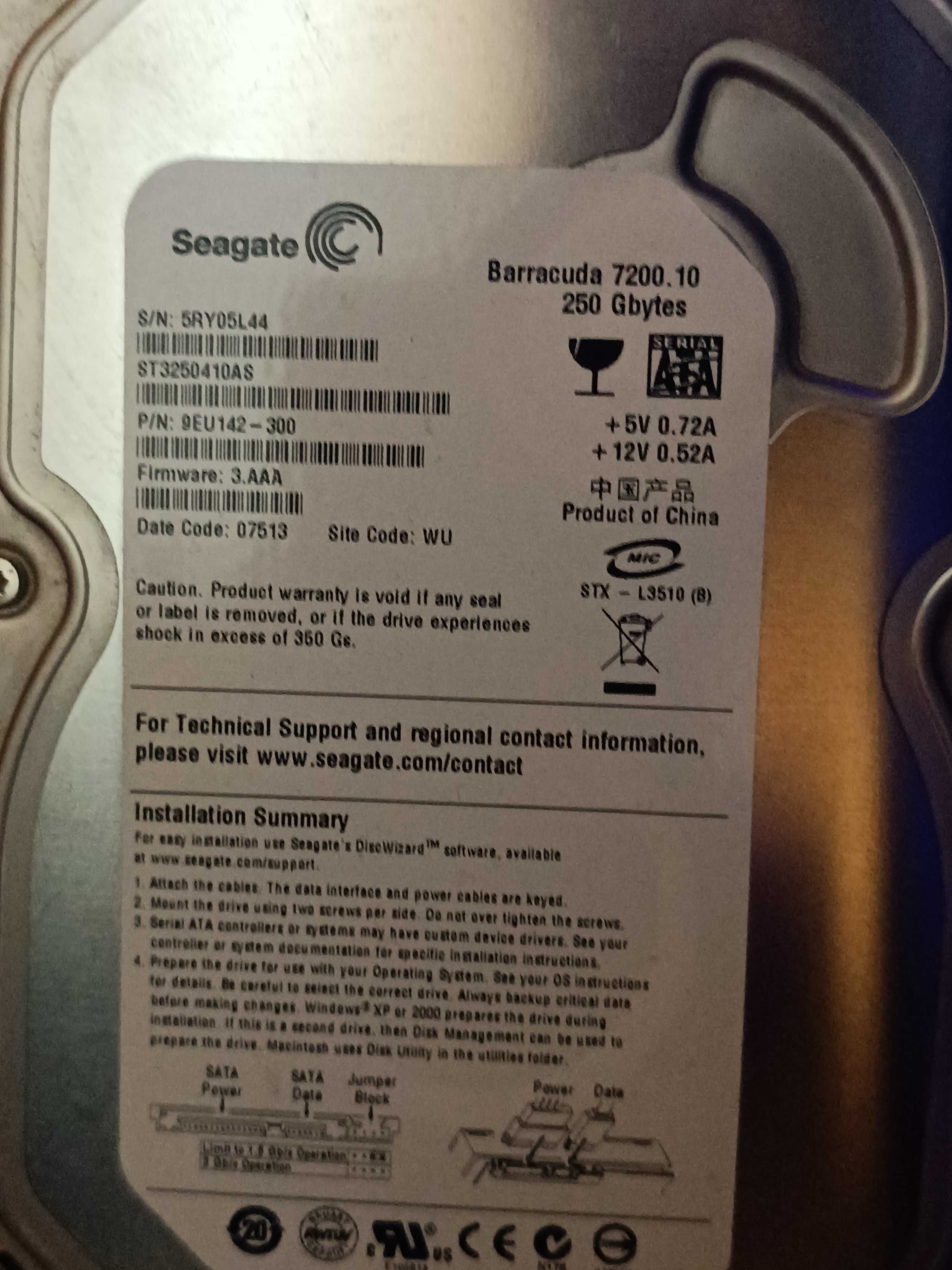 Жесткий диск Seagate Barracuda 7200.10 250GB 7200rpm