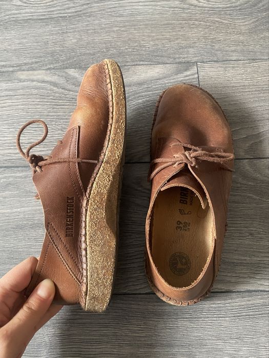 Туфлі birkenstock лофери коричневі