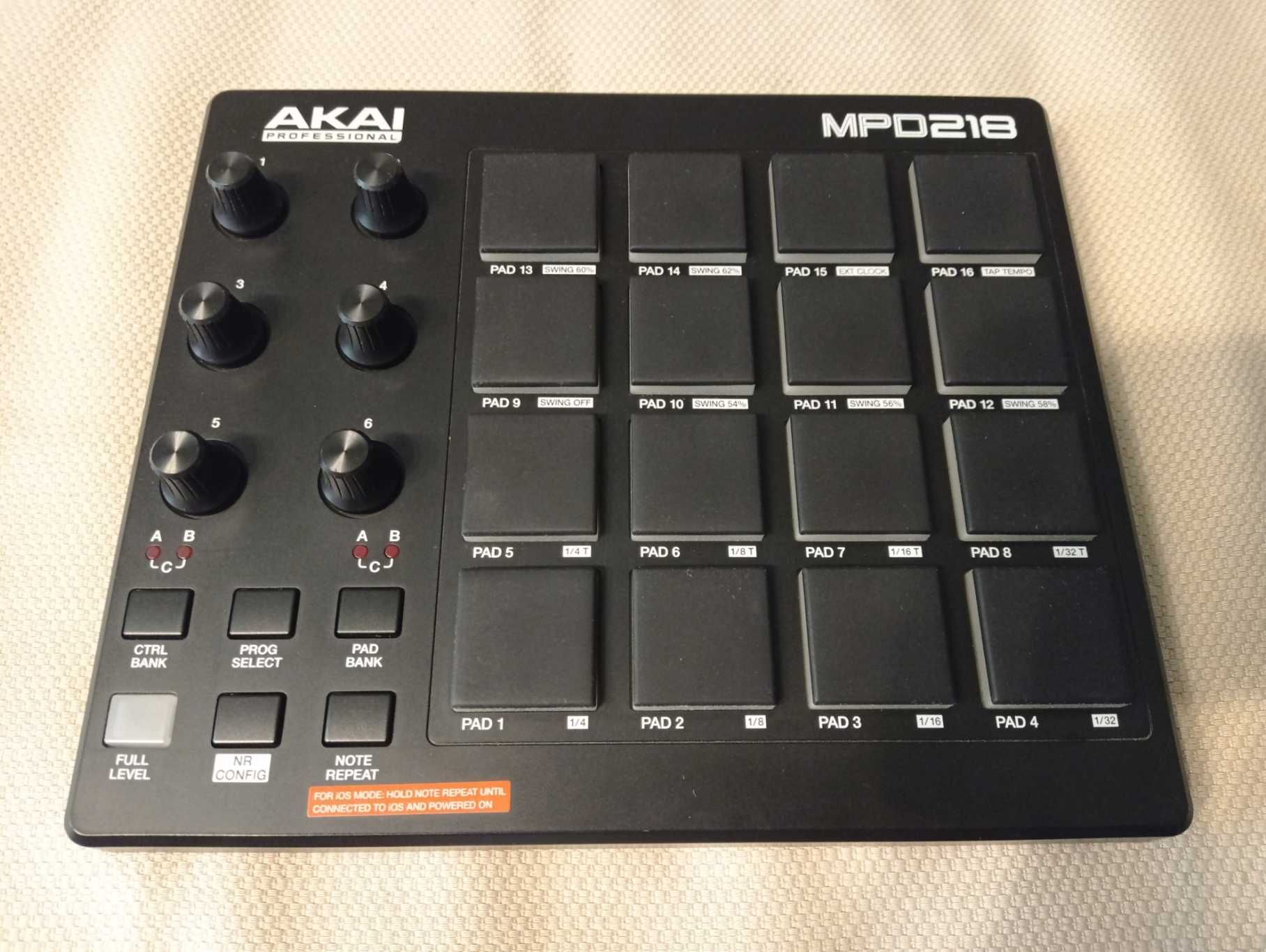 AKAI MPD 218 - drumpad, kontroler MIDI