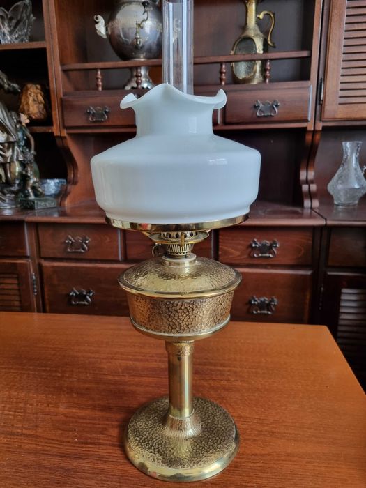 Lampa naftowa - mosiądz - antyk
